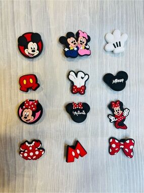 Minnie & Mickey Disney Shoe Charms 
12 pc